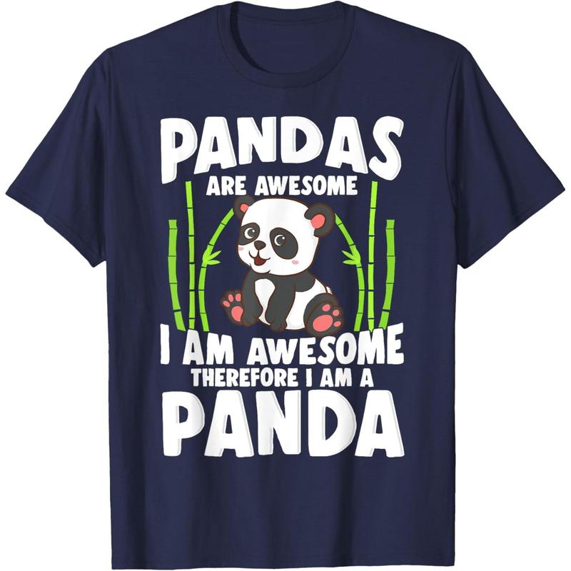 Panda Shirt Cute Panda Tshirt Pandas Are Awesome Panda Bear T-Shirt Made in USA