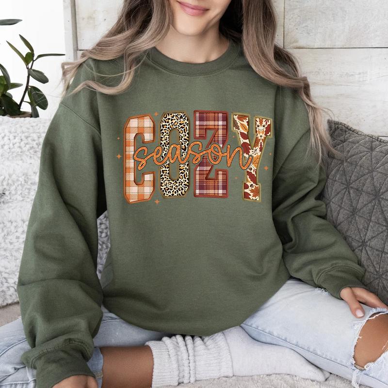Cozy Season Sweatshirt, Women Fall Shirt, Christmas Shirts, Retro Fall Sweatshirt, Womens Fall Shirt, Get Cozy Sweatshirt, Christmas Gifts