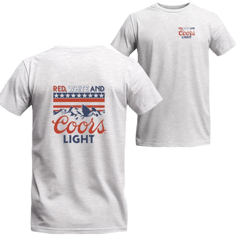 Red White And Coors Light 2-Sided Shirt, Coors Short Sleeve Tee, Unisex Shirt, Menswear Top