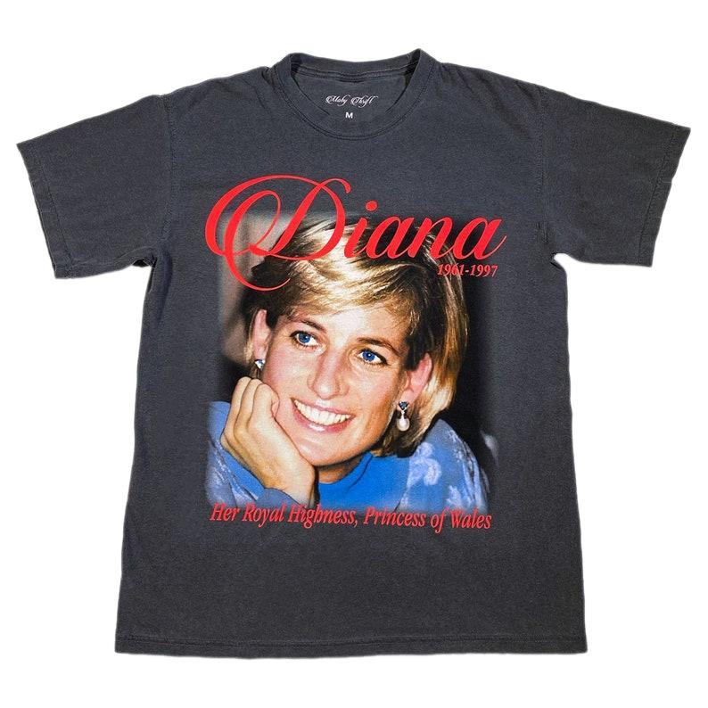Original Moby Thrift Princess Diana T-Shirt Cotton Menswear Streetwear Tshirt