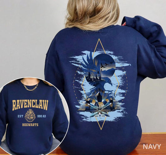 Vintage Hogwarts House Shirt, Ravenclaw Hogwarts Shirt, Hogwarts House Sweatshirt, HP Wizard Shirt, Harry Potter Shirt