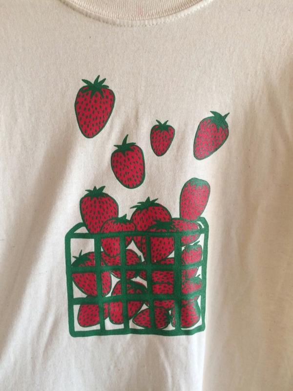 Strawberry Shirt, Screen Print T-Shirt Sweatshirt Hoodie, Graphic Tee, Foodie Clothing Gift