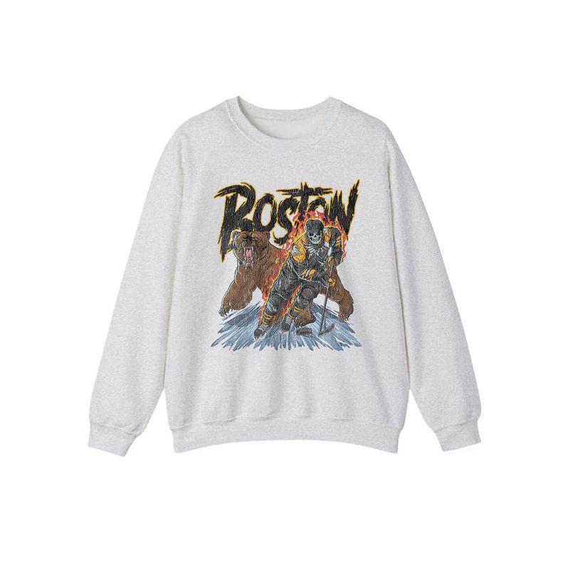 Retro Skeleton Boston Vintage 90s Sweatshirt, Crewneck, Bruins Jersey Hockey Retro Gift For Christmas Unisex Shirt, Hoodie, Sweatshirt