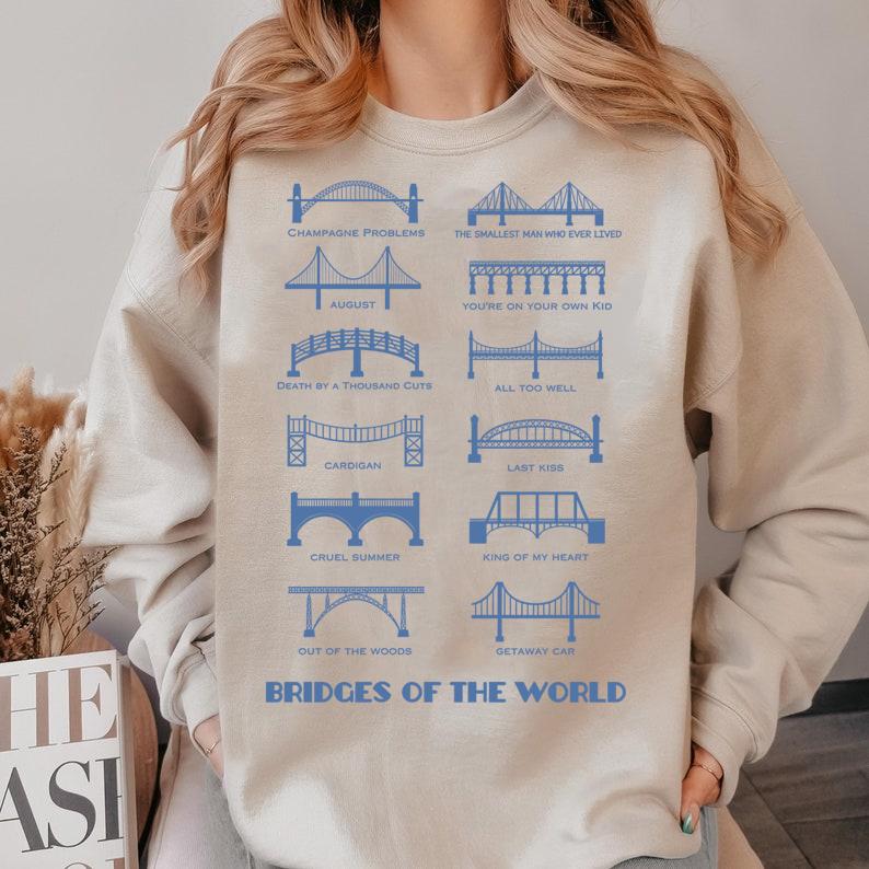 Best Bridges Shirt, Bridges of the World, Smallest Bridge Song Lyrics, Graphic Tee