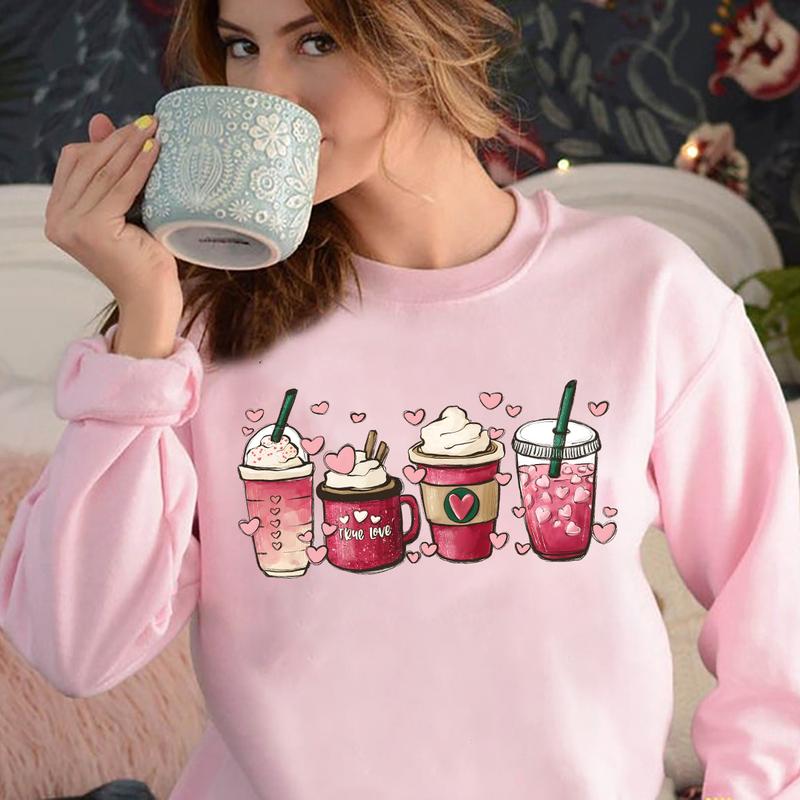 Cute Coffee Valentines Crewneck Sweatshirt, Hoodie, T-shirt