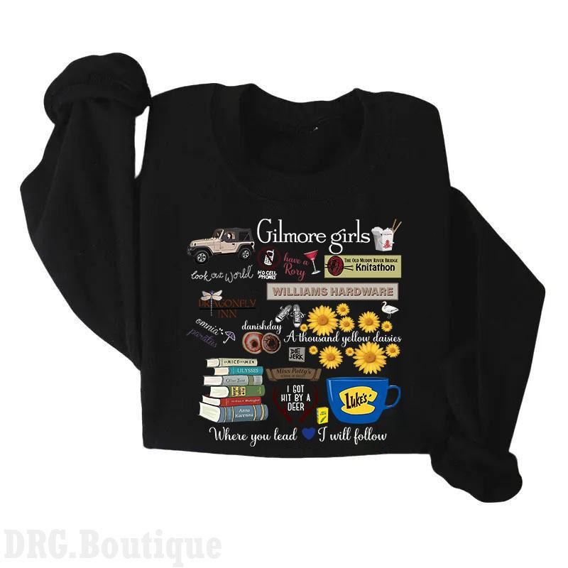 Gilmore Girls Collection Sweatshirt, Star Hollow Gilmore Girls Fall Merch Women's Shirt, Halloween Gift Sweatshirt Cotton Fit