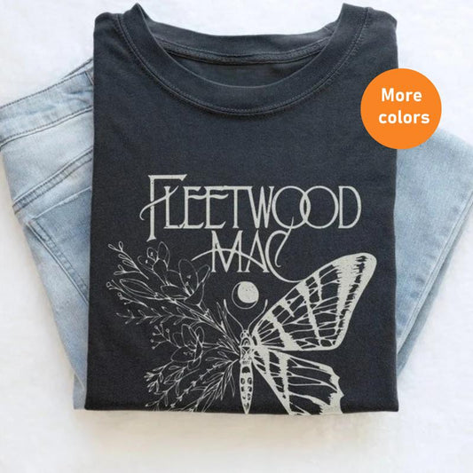 Fleetwood Mac Retro Tee â€“ Perfect for Fans, Music Tour Style, Gift for Woman, Crew Neck, Trending T-shirt