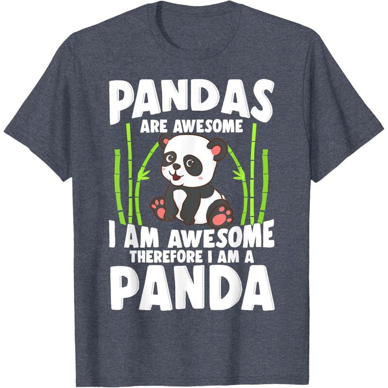 Panda Shirt Cute Panda Tshirt Pandas Are Awesome Panda Bear T-Shirt Made in USA