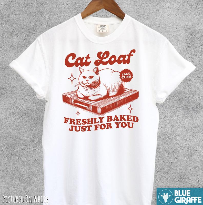 Cat Loaf Tshirt, Funny Cat Comfort Colors Shirt