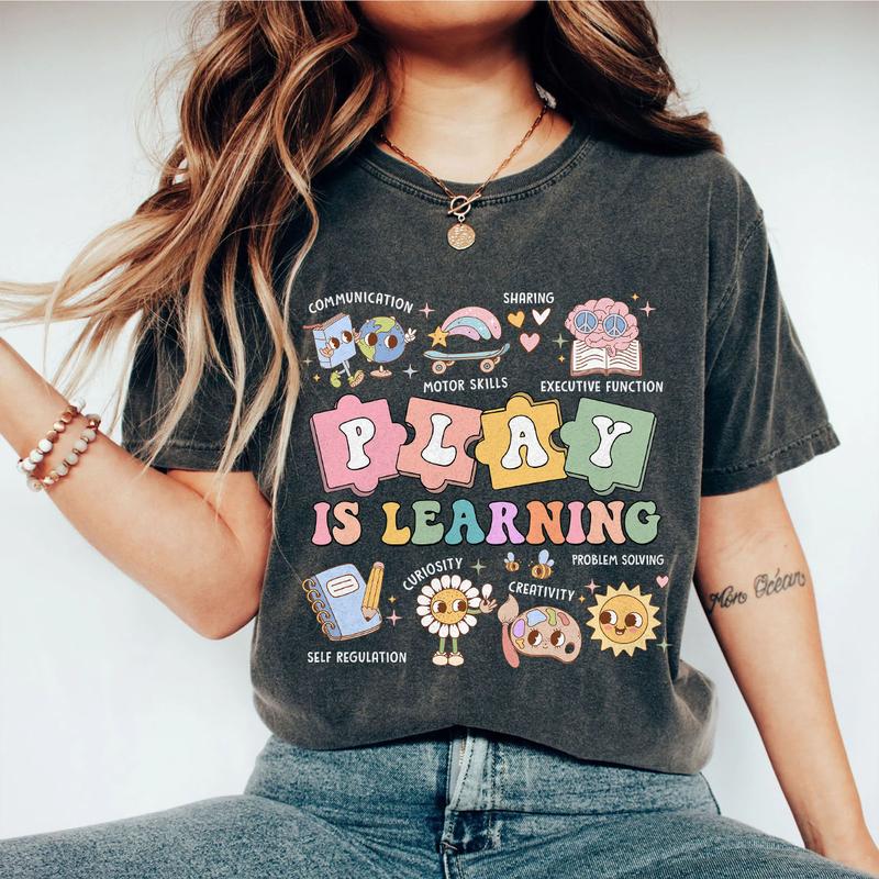 Teacher Shirt, Play Is Learning Teacher Tshirt, Back To School, Teacher Team Shirt, Gift for Teacher, Kindergarten Teacher, Teacher Appreciation Gifts