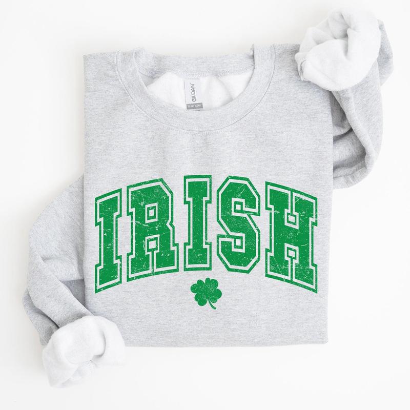 Irish, Retro Collegiate, St Patrick's Day Sweatshirt