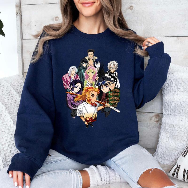 Hashira team Shirt, All of Hashira Sweatshirt Hoodie, Demon Slayer t-shirt, Kimetsu no Yaiba Shirt, Anime sweatshirt hoodie, Anime lover t-shirt Mensw