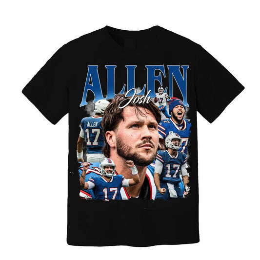 Vintage J0sh Allen T-Shirt, American Football Shirt, Vintage Design 90s Graphic Tee Football, Perfect for Fans of Buffalo, Gildan Full Size Color