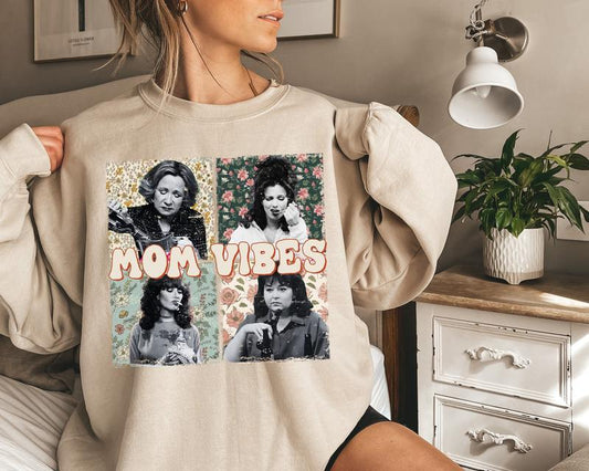 Retro Mom Vibes Sweatshirt, MotherÂ’s Day Gift for Trendy Moms