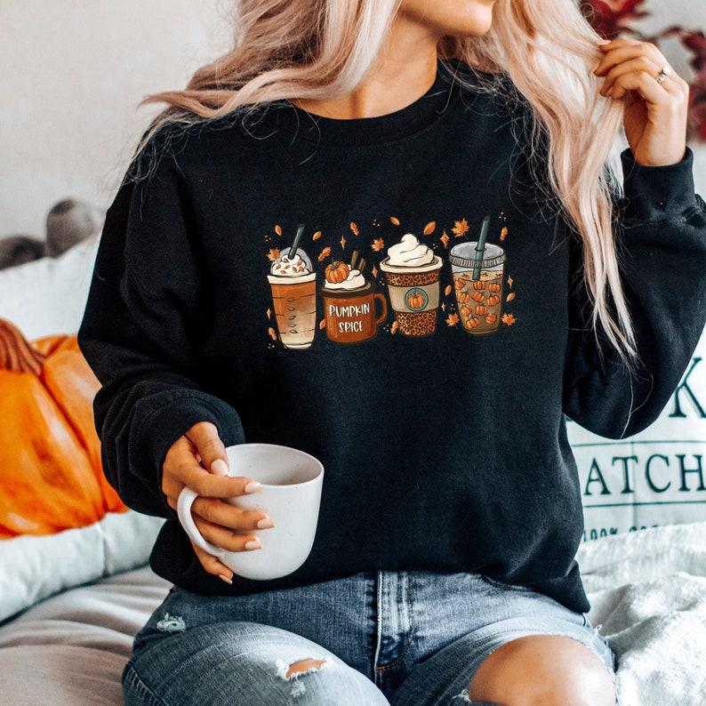 Fall Coffee Sweatshirt, Fall Sweater, Pumpkin Spice Sweatshirt, Cute Fall Sweater, Womens Fall Sweater, Coffee Sweatshirt, Unisex Plus size