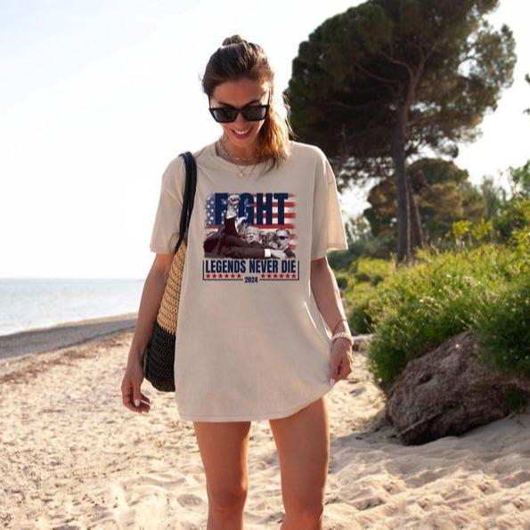 Trum Shooting Shirt, Trum Assassination Trum T-Shirt, Legends Never Die, Conservative Patriotic, Fight For America Shirt,  Full Colors, Full Sizes, Fo