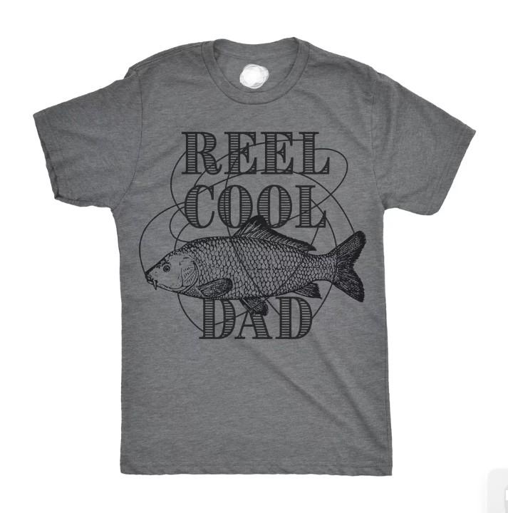 DMens Reel Cool Dad T shirt, Funny Fathers Day Fishing Gift for Husband Fisherman Graphic Tees, Mens Funny T Shirts, For him, Father's Day Dad T-Shirt