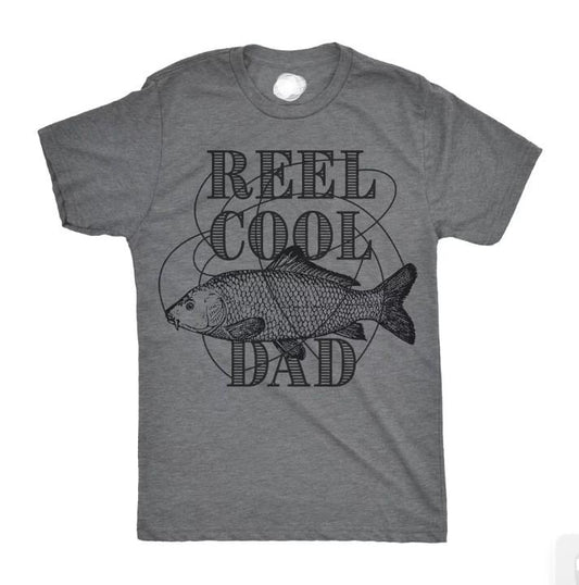 DMens Reel Cool Dad T shirt, Funny Fathers Day Fishing Gift for Husband Fisherman Graphic Tees, Mens Funny T Shirts, For him, Father's Day Dad T-Shirt