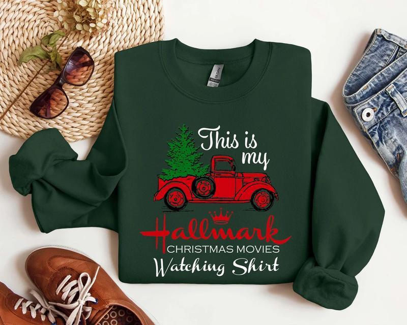 This is My Hallmark Christmas Movie Watching Sweatshirt, Hallmark Long Sleeve Tee, Hallmark Sweatshirt, Unisex Christmas Gift Sweatshirt