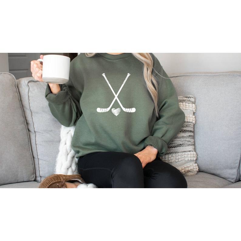 Hockey Sweatshirt, Hockey Mom Crewneck, Hockey Fan, Season Tee, Game Shirt, Mom Gift, Dad Gift