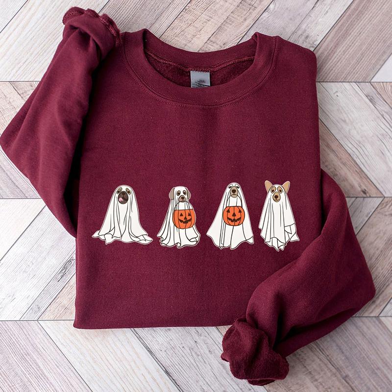 Cute Dogs Halloween Crewneck Sweatshirt Hoodie Tshirt, Halloween 2024 Gifts