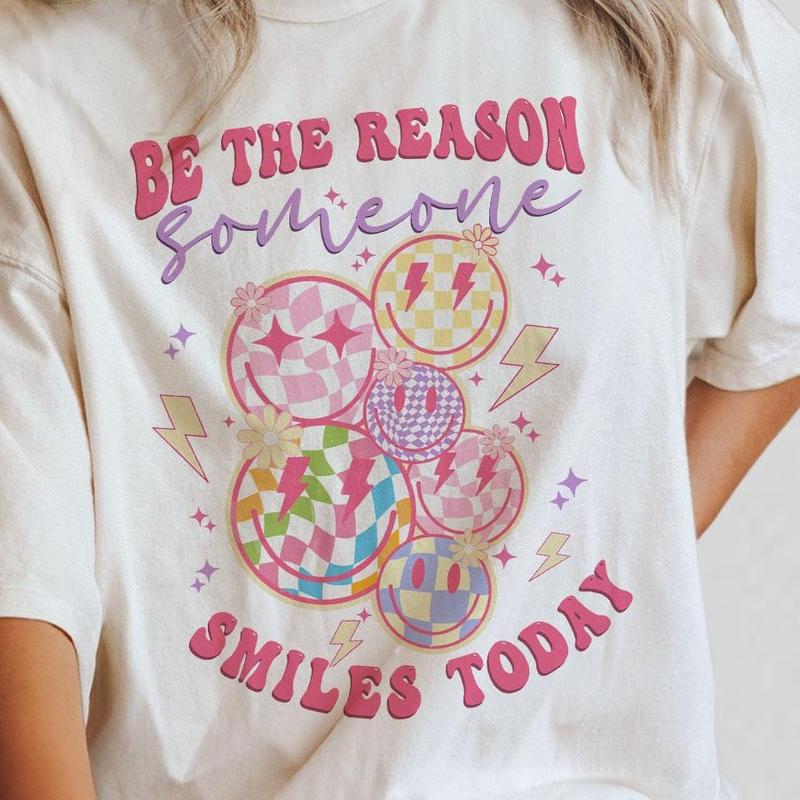 Mental Health Comfort Colors Shirt, Be The Reason Someone Smiles Today, Mental Health Matters Shirt, Inspirational Shirts Women, Anxiety Shirt, Therap