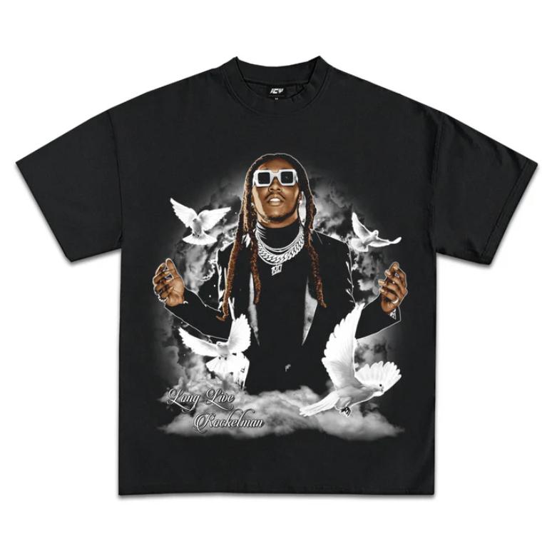 Takeoffâ€™s Tribute Tee Icy Graphics, Hot Style