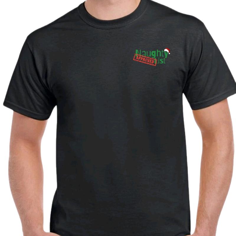 Ask Your Mom If I'm Real Naughty Santa T-shirt. Men's Christmas T-shirt.  Menswear meme funny Cotton Top christmas unisex Shortsleeve Casual Tshirt