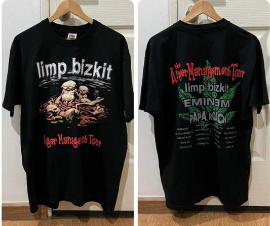 Limp BizKit Tour 2000 Black Short Sleeve Cotton T-shirt Unisex S-5XL, Music Vintage Shirt For Man, Gift For Her, Music Tour Shirt, vintage Graphic Tee