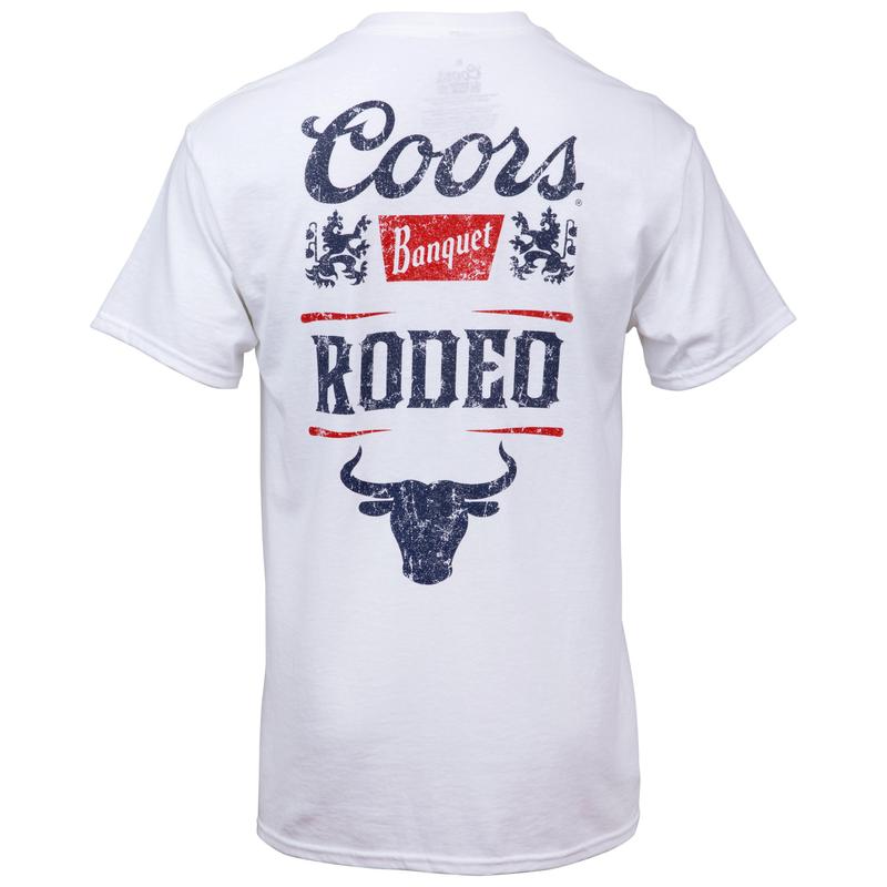 Coors Banquet Rodeo Throwback Style T-Shirt - 2 Side - Fashion for All Tastes - Find Your Favorite Color - Shared Wardrobe Options - Modern Fit - Ever