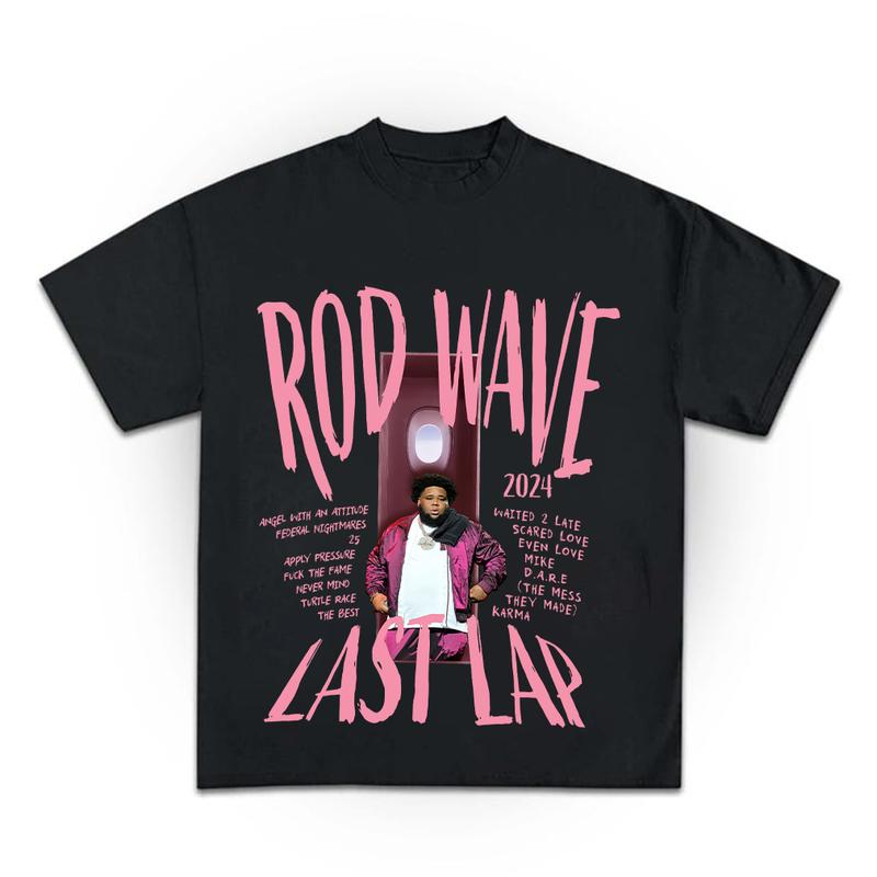 Rod Wave The Last Lap 2024 Shirt, Rod Wave Design Pink Shirt Casual Classic