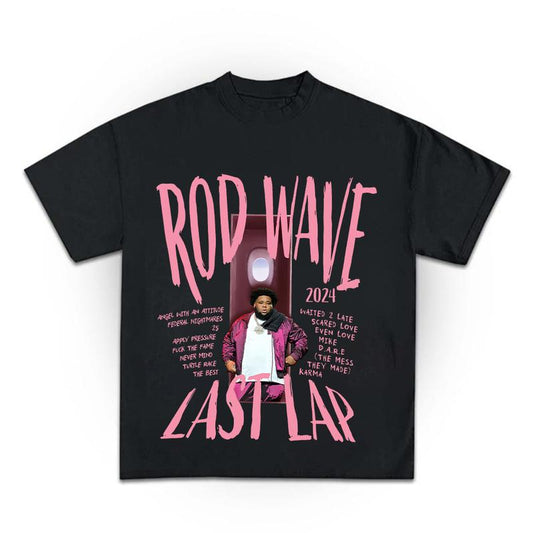 Rod Wave The Last Lap 2024 Shirt, Rod Wave Design Pink Shirt Casual Classic