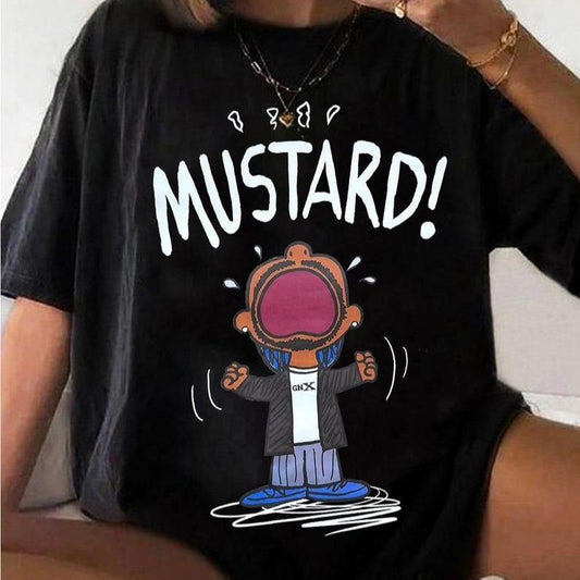 Ken_dr!ck L@m@r MUST@RD Meme T-Shirt, Unisex Tee Shirt for Fans, Funny Hip Hop Graphic Top, Music Lover Gift Tshirt