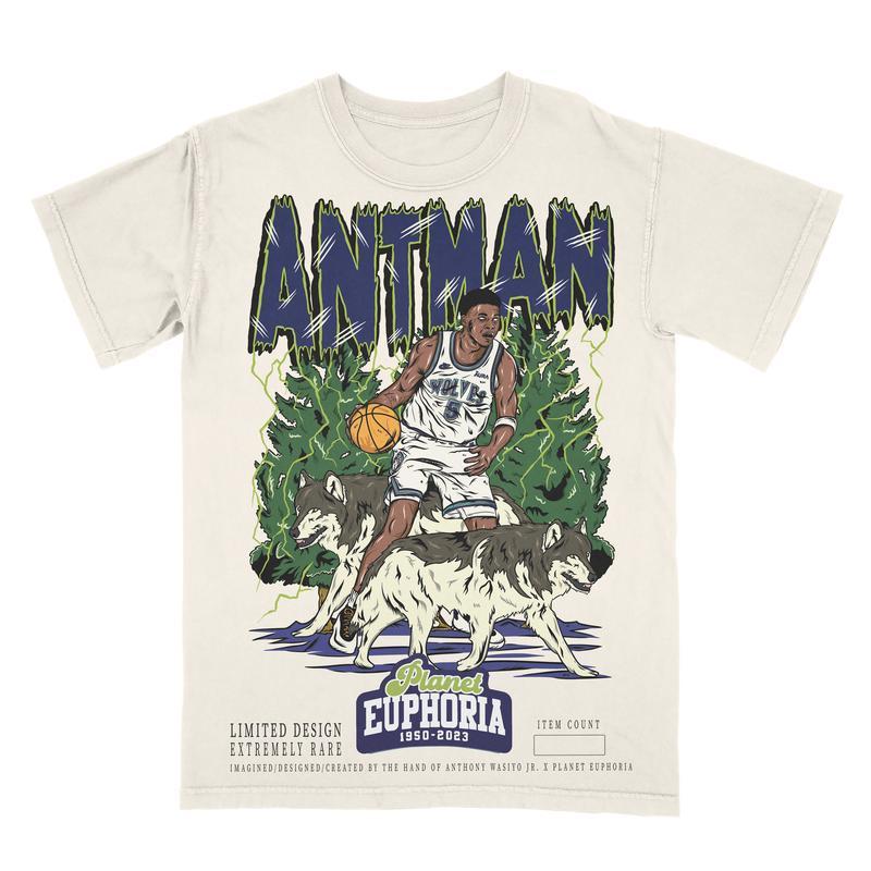 PE Anthony Edwards Planet Euphoria Shirt, Hiphop Retro Vintage 90s Graphic Basketball Shirt, Basketball Fan Crewneck Cotton Clothing Menswear