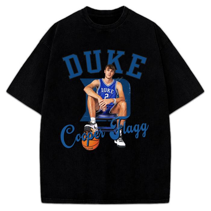 Cooper Flagg Rookie College Basketball Style Men T-Shirt Crewneck Cotton