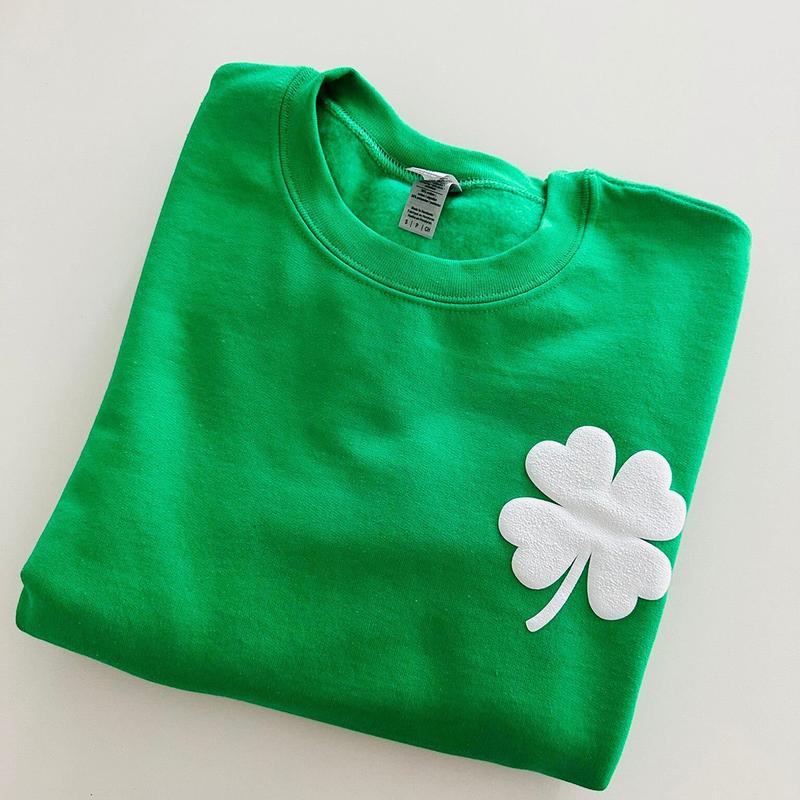 Shamrock St Patricks Day Puff Print Sweatshirt, Love Clover Hoodie, Shamrock Sweatshirt, St Patrick's Day Sweatshirt, St. Patrick's Day Gift, Clover S