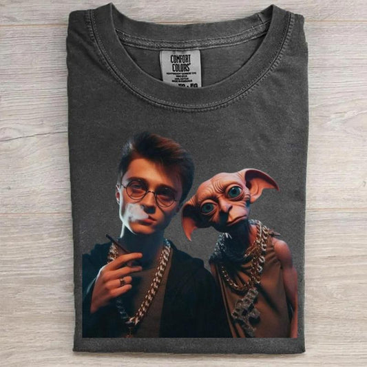 Harry x Dobby Funny Shirt 2 , Vintage Y2K Shirt, Unisex T-Shirt