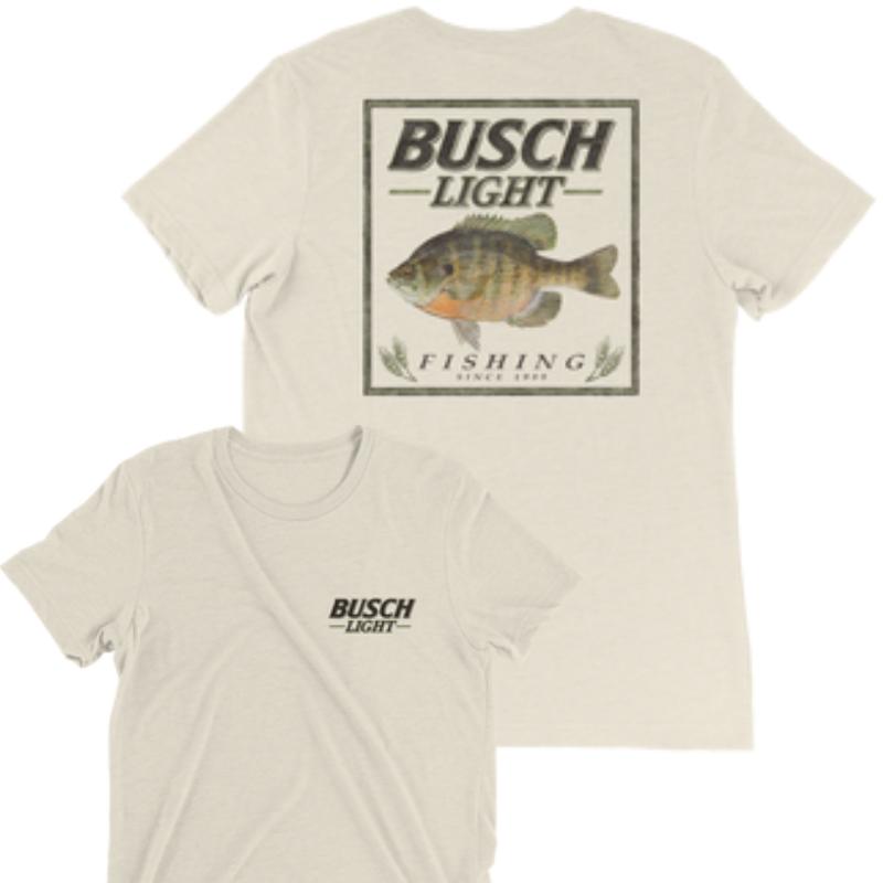 BUSCH LIGHT, BEER, BUSCH LIGHT FISHING BLUEGILL T-SHIRT, For Men, For Women, Casual Graphic Round Neck T-shirt for Summer, Fashion Men's Top for Daily
