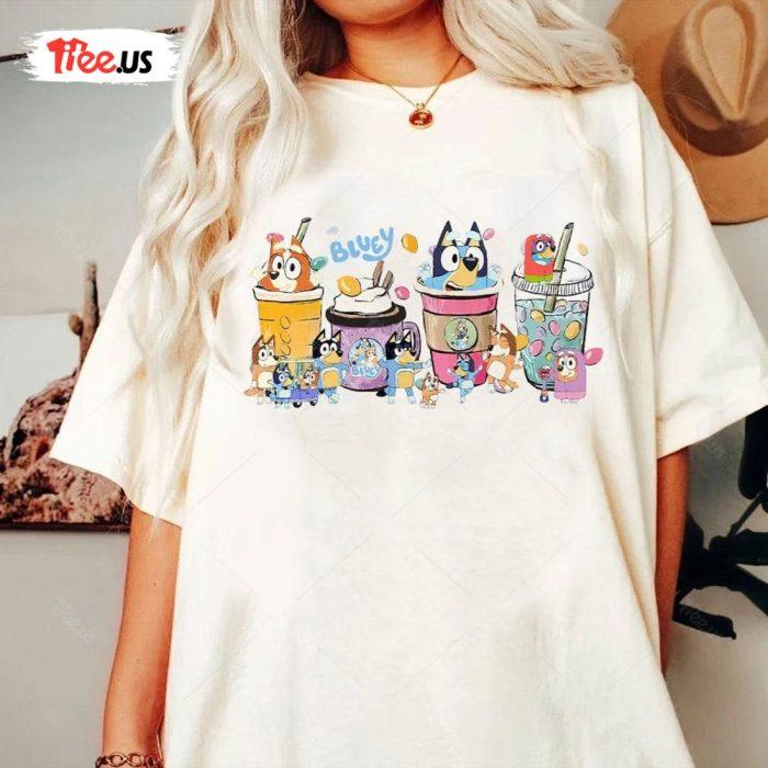 Bluey Mom T-Shirt Bluey Coffee Bluey And Bingo Bluey Mom