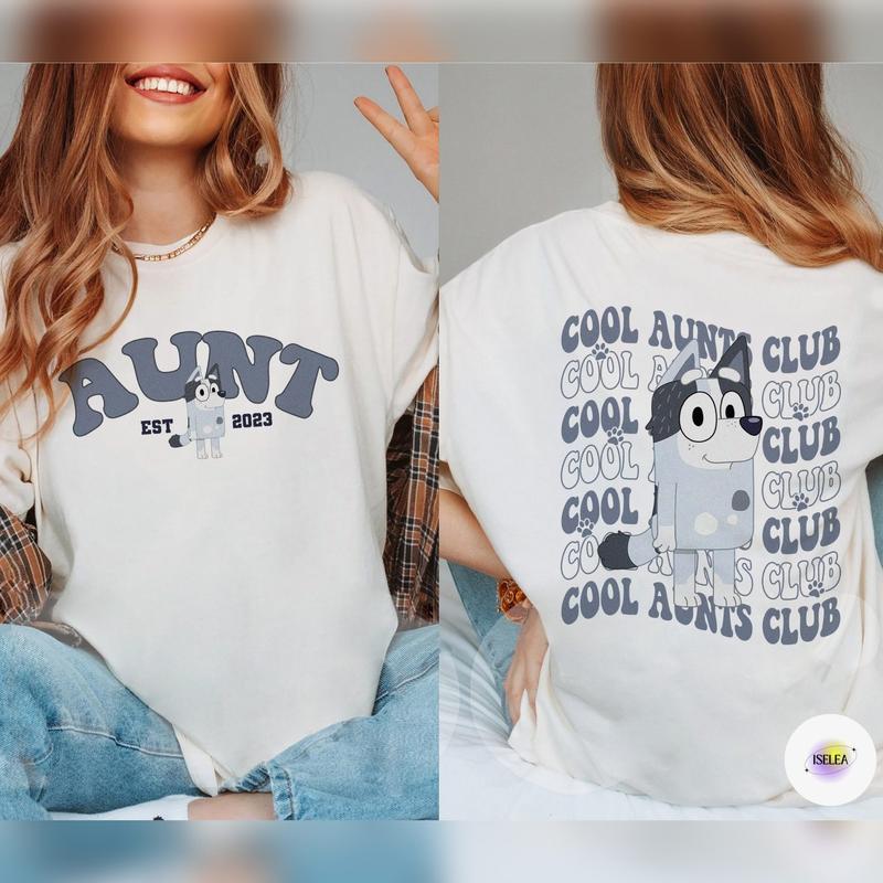 Aunt Trixie Cool Club T-Shirt, Bluey Auntie Shirt, Bluey Trixie T-Shirt, Bluey Cool Aunt Shirt, Bluey Auntie Gift, Bluey Family Shirt