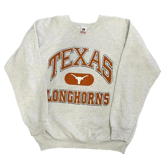 Vintage Style Texas Longhorns College T-Shirt Sweatshirt Hoodie Full Size Gifts For NCAA Cotton Menswear