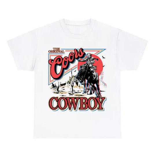 Coors Western Cowboy T-Shirt, Vintage 90s Western Shirt