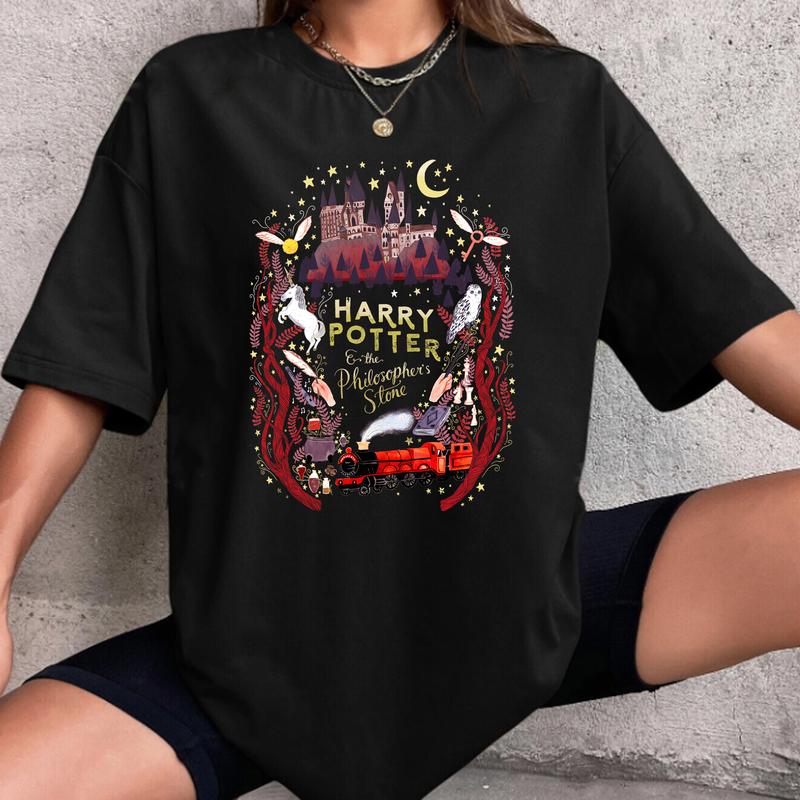HP And PhiIosopher's Stone Hogwarts Unisex Sweatshirt Hoodie Shirt Cotton Relaxed Fit potterhead gift