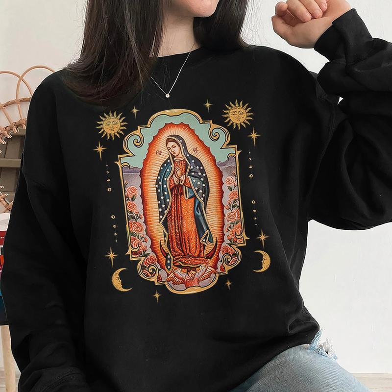 Our Lady of Guadalupe Sweatshirt, Mother Sweatshirt, Jesus Sweatshirt, Love Sweatshirt