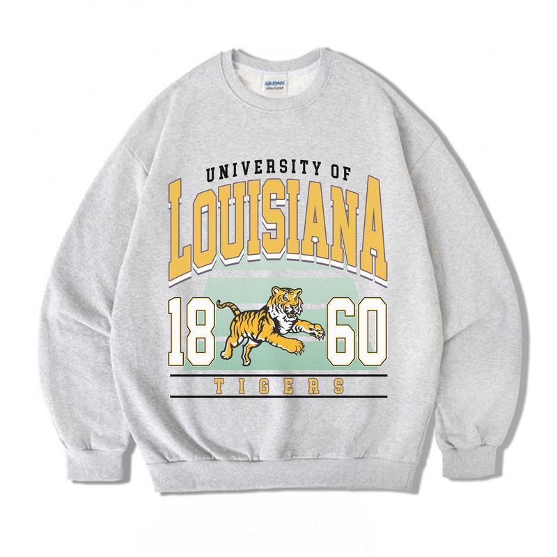 Retro NCAA All University Football Sweatshirt, Sport Crewneck for Mens, for Womens, Ash Color Fall Sweaters