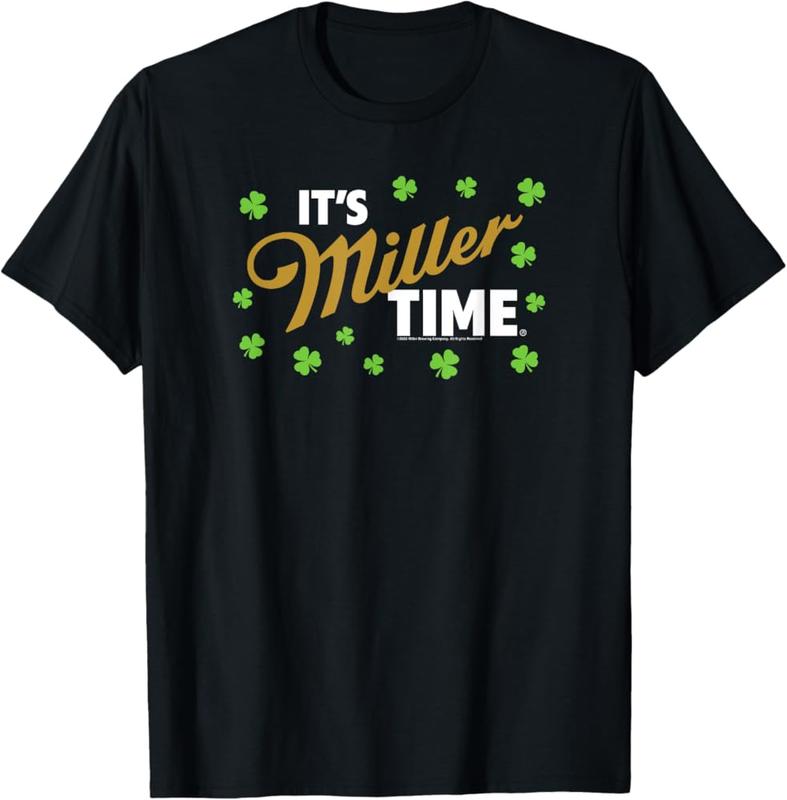 Miller Lite St. Patrick's Day It's Miller Time Vintage T-Shirt