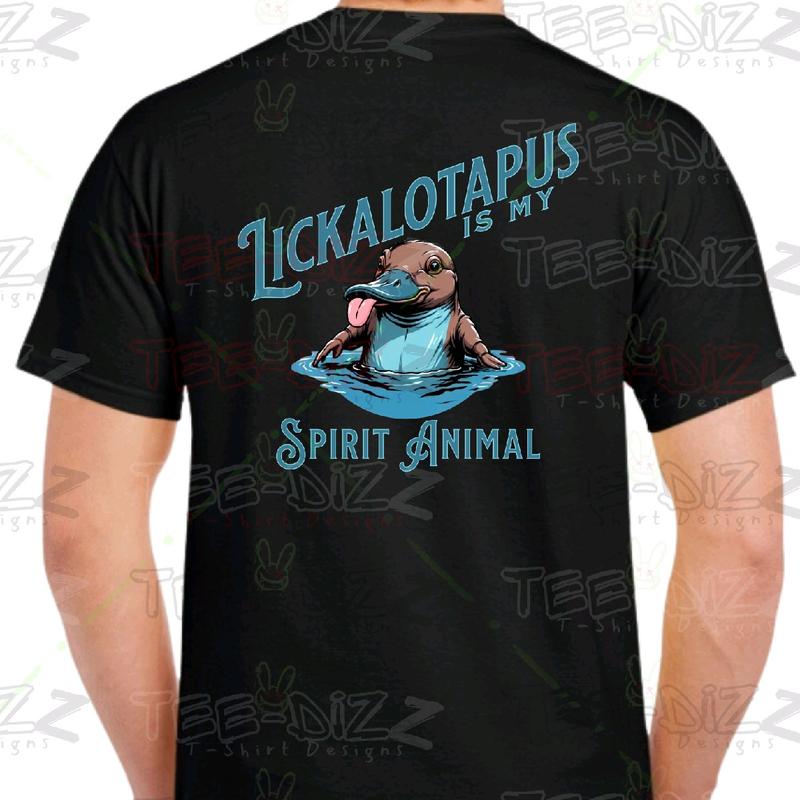 Lickalotapus is my Spirit Animal Men's funny T-shirt Crewneck Menswear