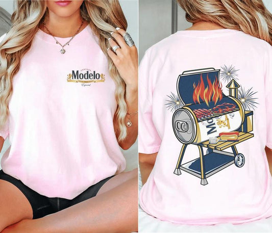 Cerveza Modelo Beer Shirt, Cerveza Modelo BBQ Shirt, Drinking Lovers Barbecue Dad Shirt, Grill Beer Dad Shirt
