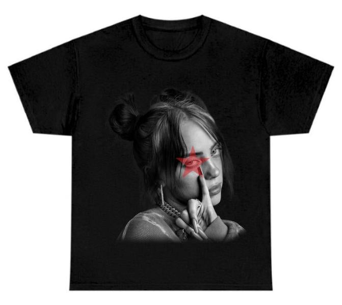 Red Star Billieee Eilishhh T-shirt, Graphic Tee