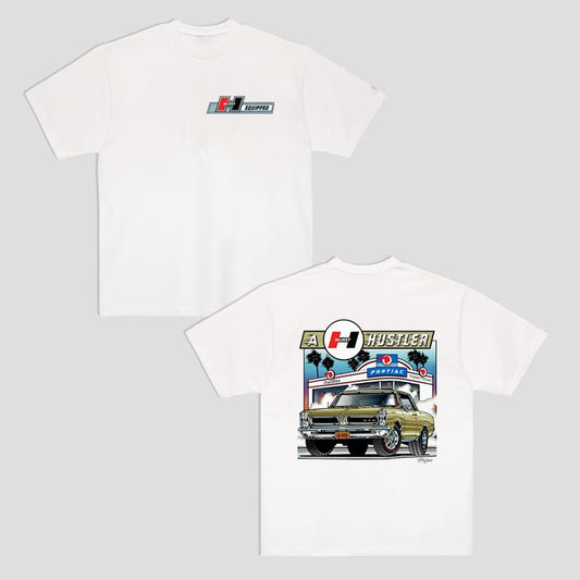 Vintage Vibe 2 Sides GTO Hurst Hustler Obs T-Shirt Men's Cotton Tee Old School Tee Gift for Him Classic Car Casual Menswear